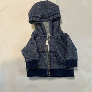 Carters Blue Newborn Hooded Jacket w/ zipper